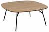Kohvilaud Actona Caracas, 90 x 90 x 40 cm, pruun/must, tammespoon, teras matt must