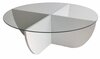 Kohvilaud Kalune Design Lily, 90 x 90 x 30 cm, läbipaistev/valge
