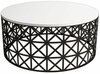 Kohvilaud Kalune Design Selin Metal Ferforje, 90 x 90 x 38 cm, valge/must