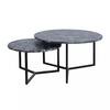 Diivanilaudade komplekt Home4you Akira, 2 tk, D80 x H45 cm, D60 x H37 cm, tumehall