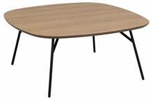 Kohvilaud Actona Caracas, 90 x 90 x 40 cm, pruun/must, tammespoon, teras matt must
