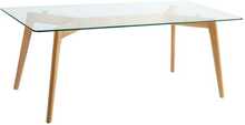 Diivanilaud Home4you Helena, 120 x 60 x 45 cm, läbipaistev/pruun