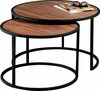 Kohvilaud Kalune Design Tambur, 66 - 80 cm, pruun/must
