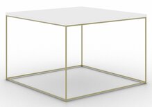 Kohvilaud ADRK Furniture Roni, 65 x 65 x 37 cm, valge/kuldne