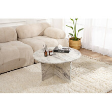 Kohvilaud Hanah Home Harmoni, 45 x 80 cm, freesia marmor, valge