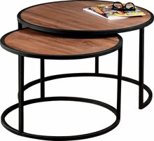 Kohvilaud Kalune Design Tambur, 66 - 80 cm, pruun/must