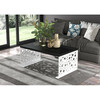 Diivanilaud ADRK Furniture Rina, 100 x 60 x 45 cm, must/valge