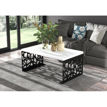 Diivanilaud ADRK Furniture Semara, 100 x 60 x 45 cm, valge/must