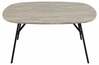 Kohvilaud Actona Caracas, 90 x 90 x 40 cm, hall marmor/teras matt must