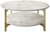 Diivanilaud Kalune Design Versy, 90 x 90 x 36.8 cm, valge/kuldne