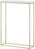 Konsoollaud ADRK Furniture Sili, 60 x 20 x 80 cm, kuldne/valge