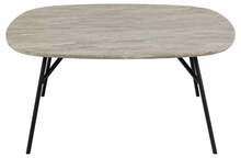 Kohvilaud Actona Caracas, 90 x 90 x 40 cm, hall marmor/teras matt must