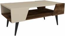 Kohvilaud Kalune Design Aren, 53.6 x 90 x 38 cm, pähkel/beež