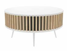 Diivanilaud Top E Shop Ronda, 90 x 90 x 46 cm, valge/tamm