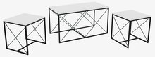 Diivanilaua komplekt Kalune Design Defne, valge, 45 - 50 cm x 100 cm x 52 cm, 3 tk