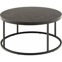 Diivanilaud Actona Spiro, 80 x 80 x 40 cm, must, must marmor