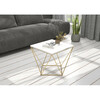 Diivanilaud ADRK Furniture Diana, 50 x 50 x 45 cm, valge/kuldne