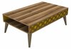 Kohvilaud Kalune Design City, 105 x 60 x 36.6 cm, kollane/pähkel