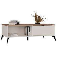 Kohvilaud Top E Shop Cordoba, 110 x 63 x 37 cm, kašmiir beež / tamm