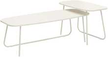 Diivanilaua komplekt Home4You Duo, 120 x 48 x 40 cm ja 75 x 40 x 48 cm, hele puit/beež