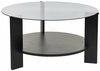 Kohvilaud Nordure Clara, 75 x 75 x 40 cm, läbipaistev/must