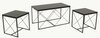 Diivanilaudade komplekt Kalune Design Defne, 45 - 50 cm x 100 cm x 52 cm, antratsiit/must, 3 tk