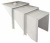 Diivanilauakomplekt Kalune Design Zariel, 3 tk, 44.5 x 35 x 38.5 cm, valge