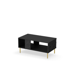 Diivanilaud Halmar Bullet LAW-1, 90 x 50 x 43 cm, must/kuldne