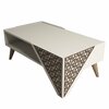 Diivanilaud Kalune Design Beril, 58 x 105 x 40 cm, kreemjas