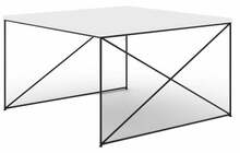 Kohvilaud ADRK Furniture Nelia, 75 x 75 x 43cm, valge/must