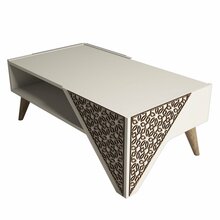 Diivanilaud Kalune Design Beril, 58 x 105 x 40 cm, kreemjas