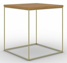 Kohvilaud ADRK Furniture Adina, 40 x 40 x 43cm, must/pruun