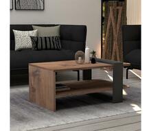 Kohvilaud Kalune Design Ova, 80 x 55 x 35 cm, pruun/antratsiit