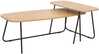 Diivanilaua komplekt Home4You Duo, 120 x 48 x 40 cm ja 75 x 40 x 48 cm, saar/must