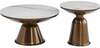 Kohvilaudade komplekt Signal Meble Vera, 2 tk, 50-75 x 75 x 41-49 cm, valge/vask