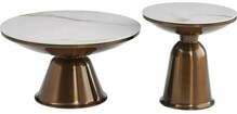 Kohvilaudade komplekt Signal Meble Vera, 2 tk, 50-75 x 75 x 41-49 cm, valge/vask