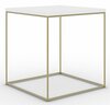 Kohvilaud ADRK Furniture Adina, 40 x 40 x 43cm, kuldne/valge