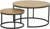 Diivanilaua komplekt Home4you Spiro, 2 tk, tamm, D50 x H33 cm, D80 x H45 cm