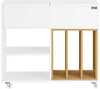 Diivanilaud Sobuy FBT134-W, 70 x 30 x 61 cm, valge/heledapruun