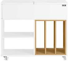 Diivanilaud Sobuy FBT134-W, 70 x 30 x 61 cm, valge/heledapruun