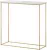Konsoollaud ADRK Furniture Milan, 30 x 80 x 80 cm, valge/kuldne