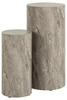 Pjedestaallauakomplekt Actona Dice, 2 tk, 25-34 x 34 x 50-70 cm, hall paberist marmor