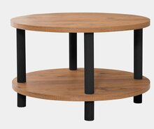 Kohvilaud Kalune Design Roby, 70 x 70 x 43.7 cm, must/mänd