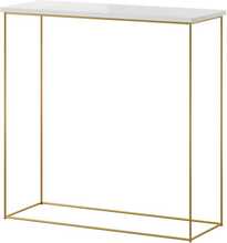 Konsoollaud ADRK Furniture Milan, 30 x 80 x 80 cm, valge/kuldne