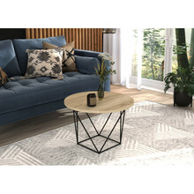 Diivanilaud ADRK Furniture Liam, 55 x 55 cm, helepruun/must