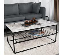 Kohvilaud Kalune Design Asude, 95 x 55 x 43 cm, must/valge