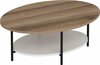 Kohvilaud Kalune Design Elis, 90 x 60 x 36 cm, tamm/valge