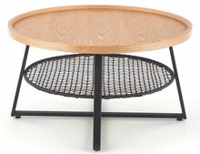 Kohvilaud Halmar Florence, 80 x 80 x 45 cm, tamm/must