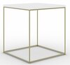 Kohvilaud ADRK Furniture Adina, 40 x 40 x 43 cm, läbipaistev/kuldne/valge