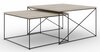 Kohvilaudade komplekt ADRK Licco 2in1, 65 - 75 cm, pruun/must, 2 tk